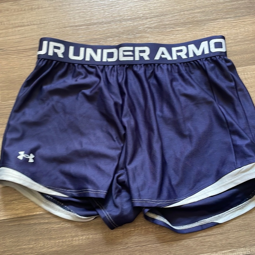 Dark blue under armor shorts